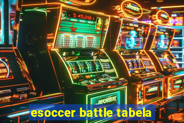 esoccer battle tabela